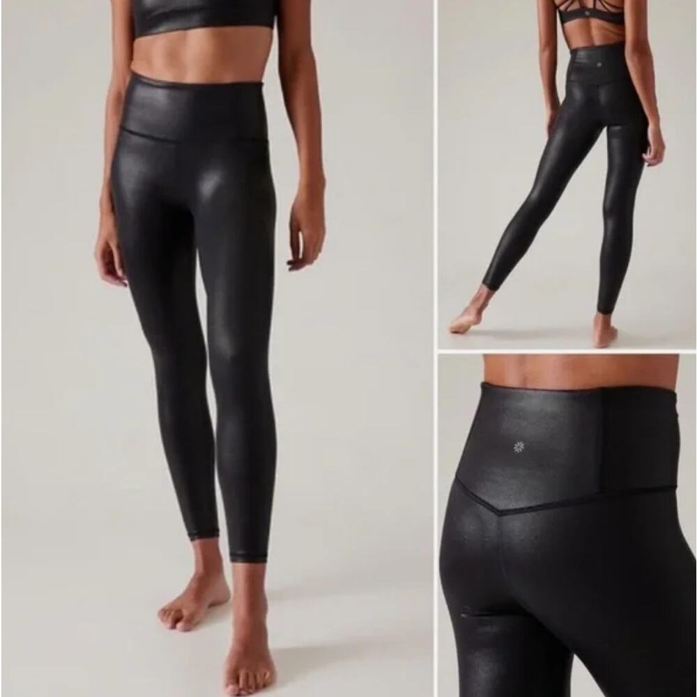 Athleta Elation Shine Tight in Black Shimmer